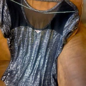 Candies size large black sparkly shirt, threat for the holiday